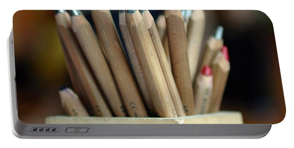 Pencils Portable Battery Charger featuring the photograph Pencils by Lisa Phillips