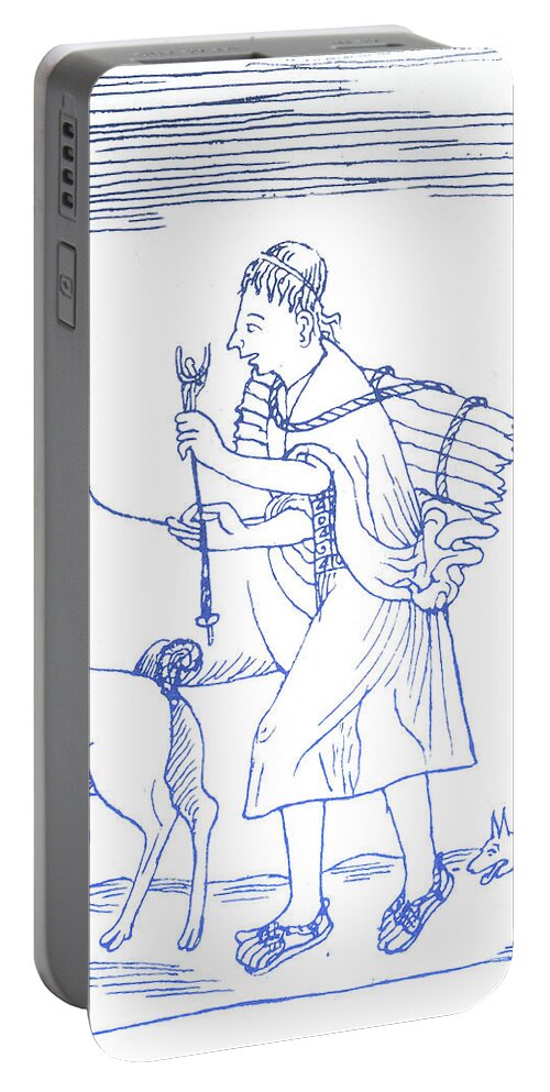 Art Portable Battery Charger featuring the photograph Peruvian Herder, 17th Century by Science Source
