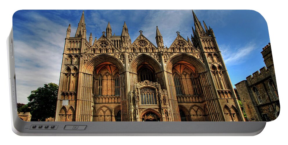 Yhun Suarez Portable Battery Charger featuring the photograph Peterborough Cathedral by Yhun Suarez