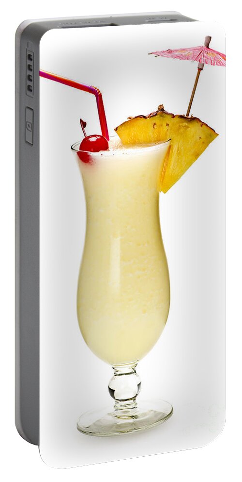 Pina Portable Battery Charger featuring the photograph Pina colada cocktail by Elena Elisseeva
