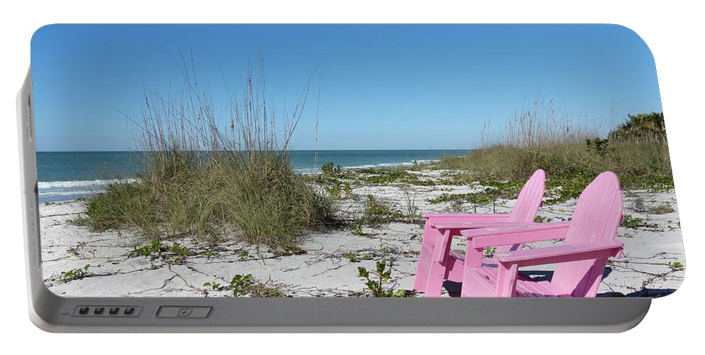 Florida Portable Battery Charger featuring the photograph Pink Paradise by Chris Andruskiewicz