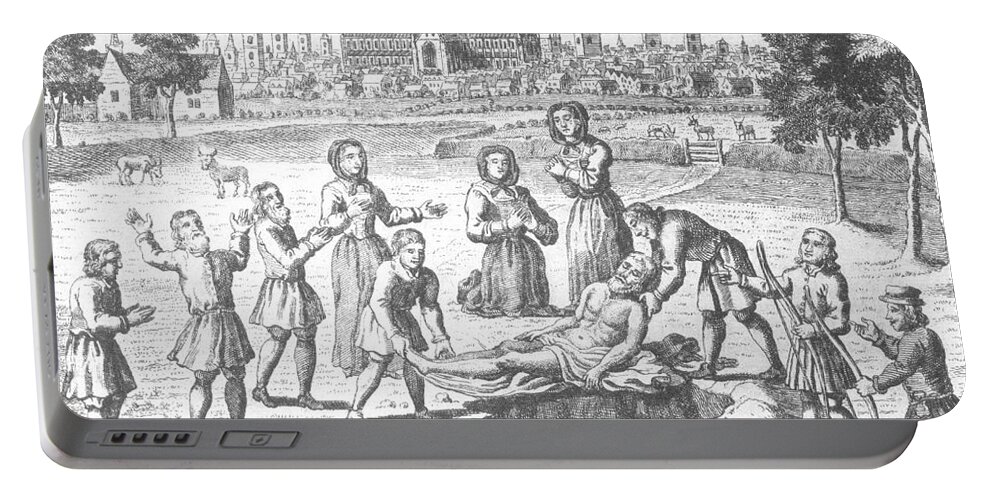 Plague Portable Battery Charger featuring the photograph Plague, 17th Century by Science Source