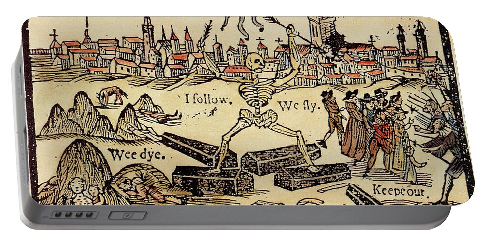 Plague Portable Battery Charger featuring the photograph Plague In London 1625 by Science Source