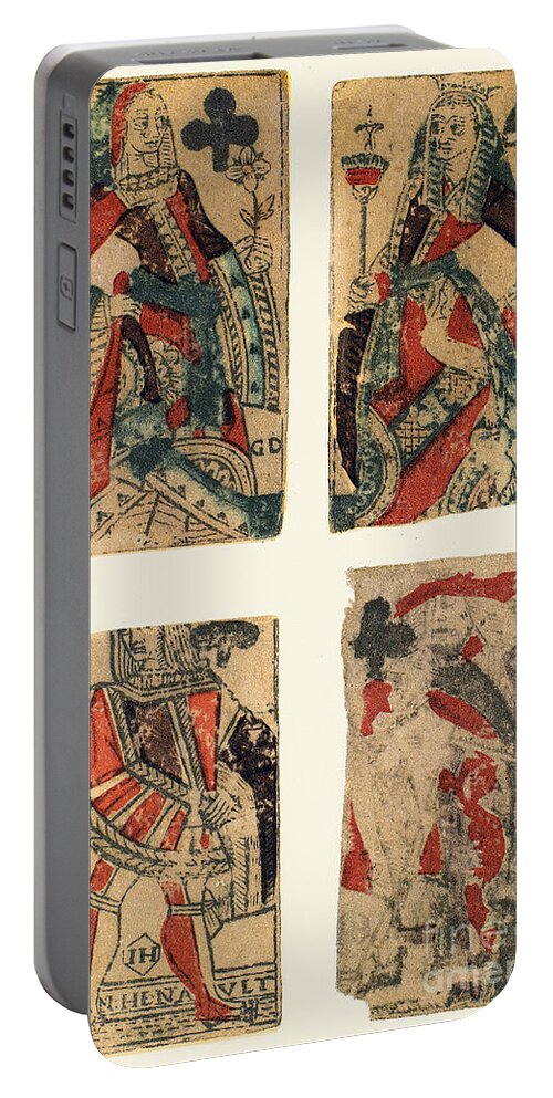 1543 Portable Battery Charger featuring the photograph Playing Cards, 1543 by Granger