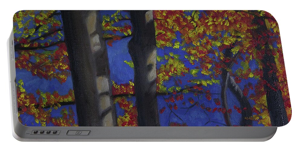 Plein Air Portable Battery Charger featuring the painting Plein Air 102 by Thu Nguyen