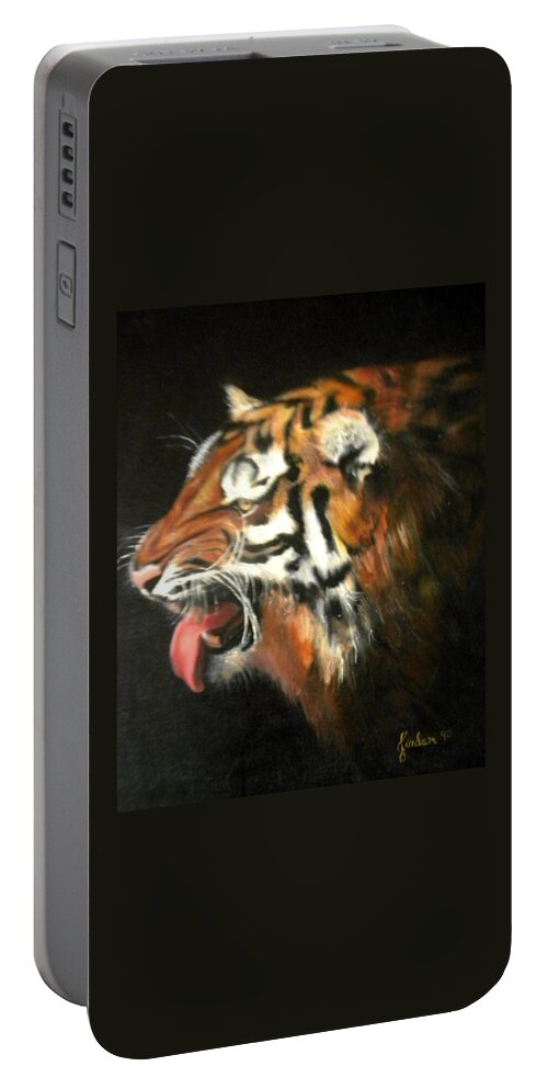  Portable Battery Charger featuring the painting Portrait by Jordana Sands