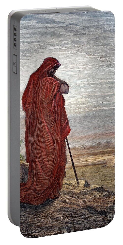 Amos Portable Battery Charger featuring the drawing Prophet Amos #1 by Gustave Dore