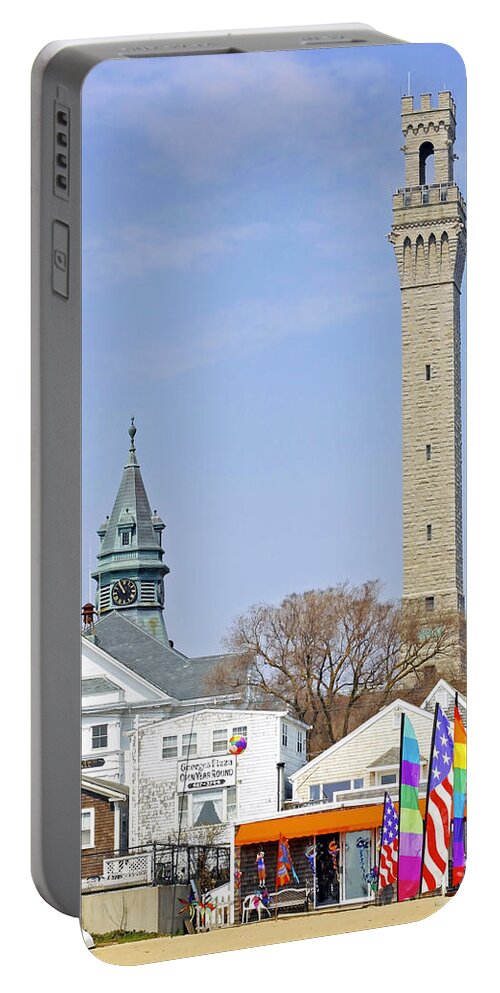 Provinetown Monument Portable Battery Charger featuring the photograph Provincetown by Frank Winters