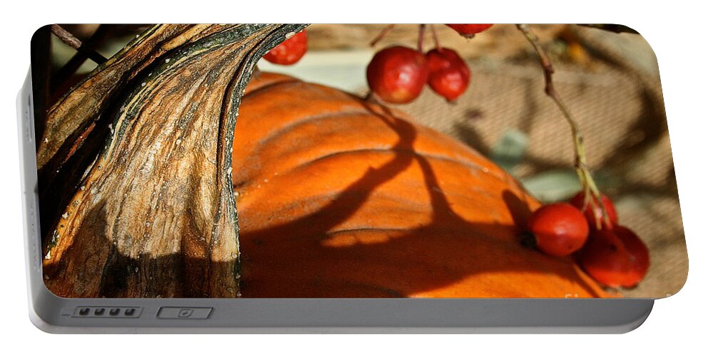 Outdoors Portable Battery Charger featuring the photograph Pumpkin Berries by Susan Herber