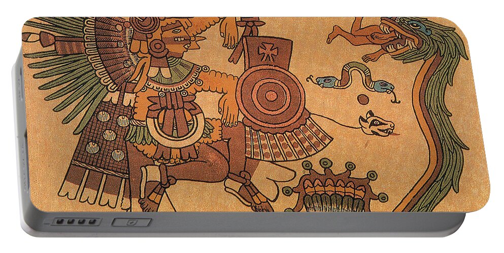 History Portable Battery Charger featuring the photograph Quetzalcoatl, Aztec Feathered Serpent by Photo Researchers