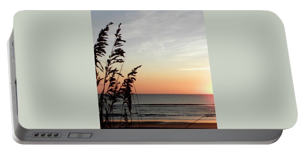 Sunrise Portable Battery Charger featuring the photograph Quiet Rise No Wind by Kim Galluzzo