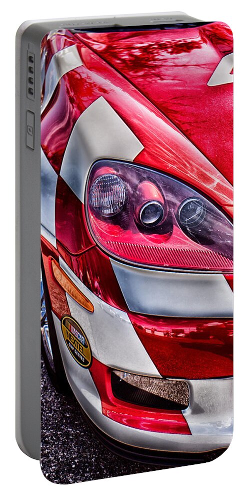 Corvette Portable Battery Charger featuring the photograph Red Corvette by Lauri Novak
