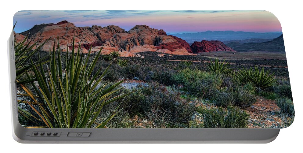 Nevada Portable Battery Charger featuring the photograph Red Rock Sunset II by Rick Berk