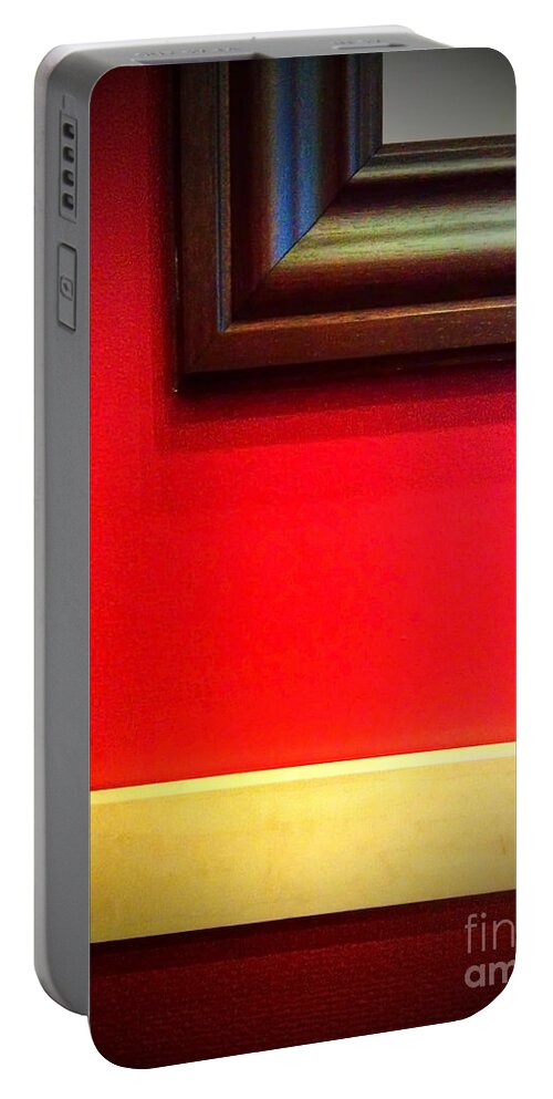 Red Portable Battery Charger featuring the photograph Red Wall by Eena Bo
