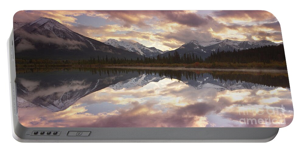 Water Photography Portable Battery Charger featuring the photograph Reflecting Mountains by Keith Kapple