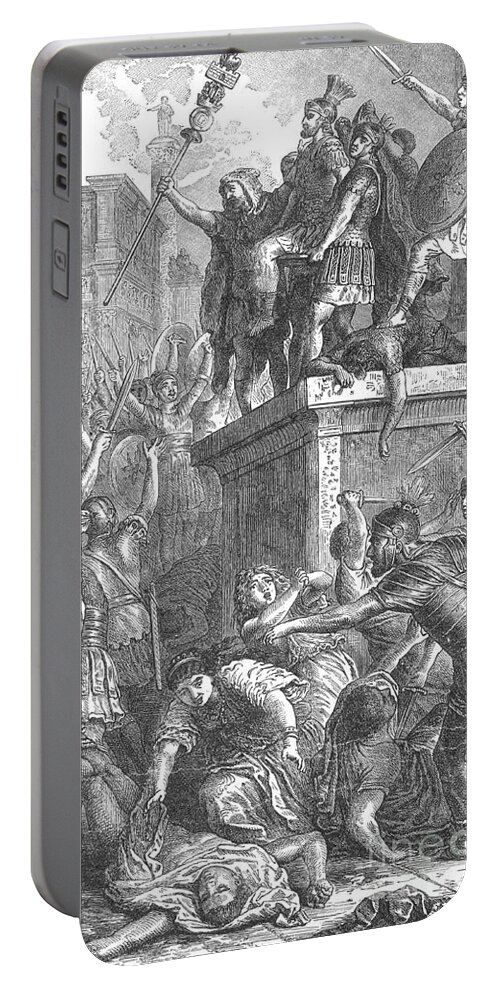 History Portable Battery Charger featuring the photograph Revolt Of The Praetorian Guards, 69 Ad by Photo Researchers