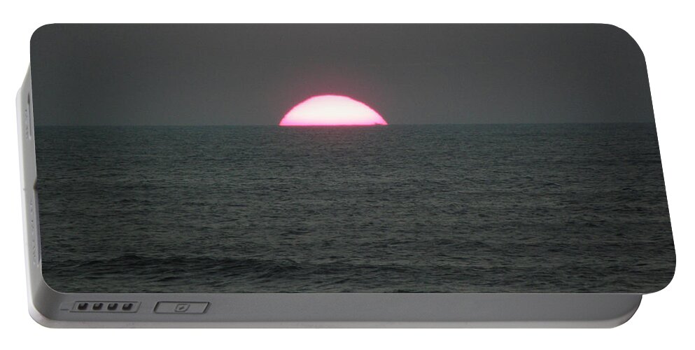 Sunrise Portable Battery Charger featuring the photograph Rise Over Atlantic by Kim Galluzzo