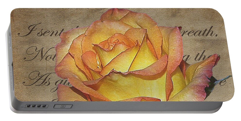Mixed Media Portable Battery Charger featuring the photograph Romantic Rose by Patricia Griffin Brett