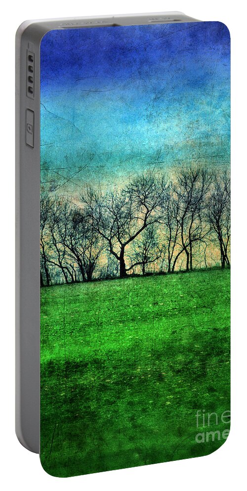 Trees Portable Battery Charger featuring the photograph Row of Trees by Jill Battaglia