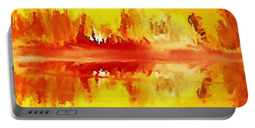 Landscape Portable Battery Charger featuring the digital art Rustic Landscape 121911 by David Lane