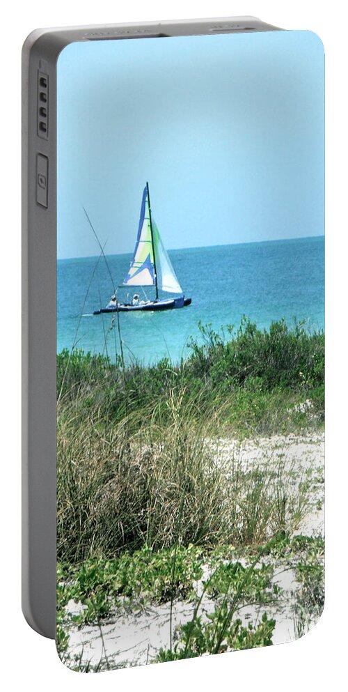 Sailing Portable Battery Charger featuring the photograph Sailing by Carol Bradley