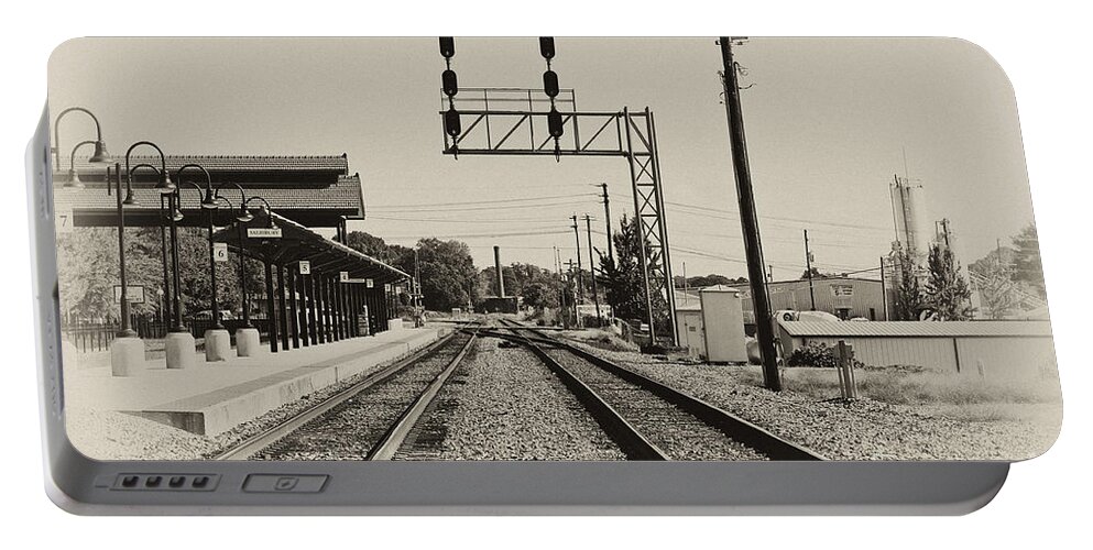 Railroad Portable Battery Charger featuring the photograph Salisbury North Carolina Depot by Wilma Birdwell