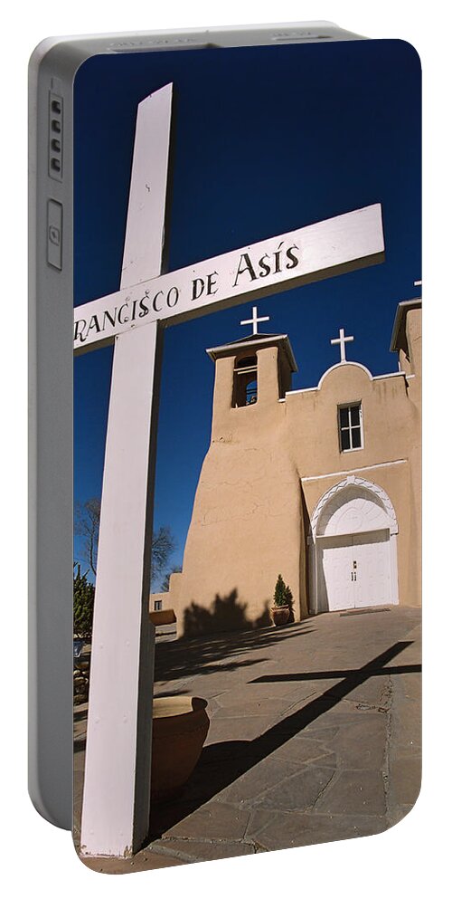 Taos Portable Battery Charger featuring the photograph San Francisco De Asis by Ron Weathers