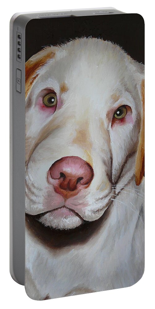 Puppy Portable Battery Charger featuring the painting Savannah by Vic Ritchey