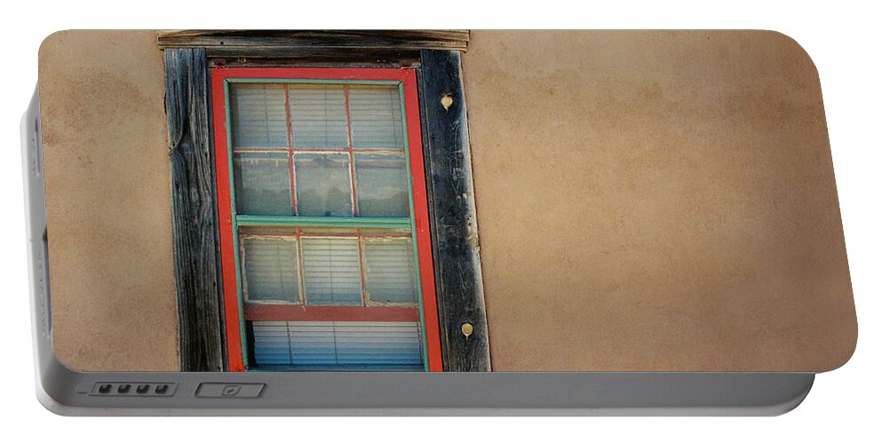 Santa Fe Portable Battery Charger featuring the photograph School House Window by Ron Weathers
