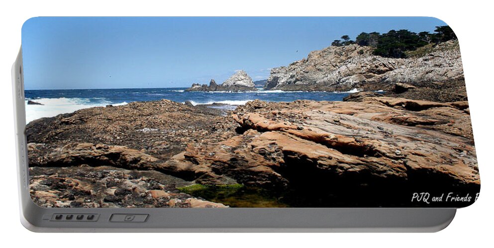 Pfeiffer Beach Portable Battery Charger featuring the photograph 'Sea Level' by PJQandFriends Photography