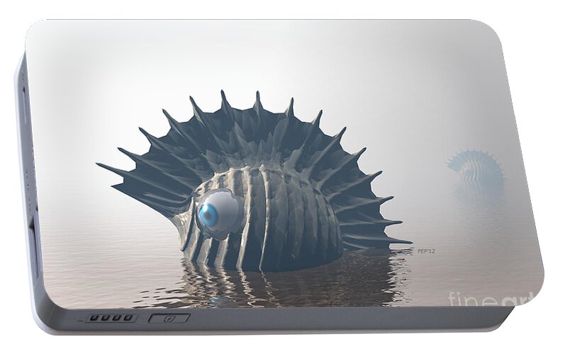 Sea Monsters Portable Battery Charger featuring the digital art Sea Monsters by Phil Perkins