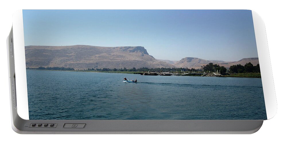 Sea Of Galilee Portable Battery Charger featuring the photograph Sea of Galilee Israel by John Shiron
