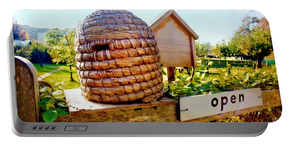 Bee Portable Battery Charger featuring the photograph Seasonal Bee Farm by Ariadna De Raadt