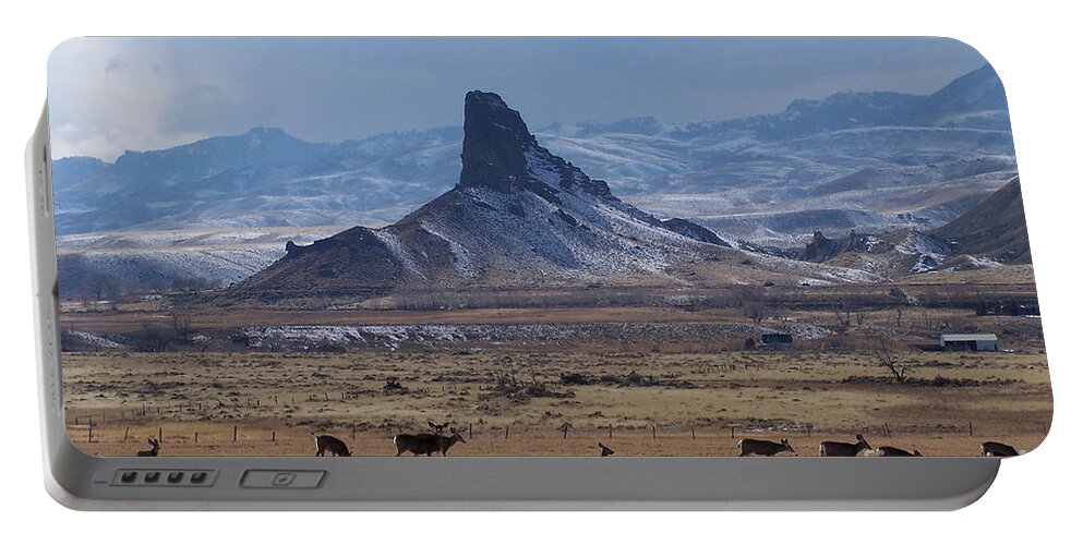 Deer Portable Battery Charger featuring the photograph Sentinels by Dorrene BrownButterfield