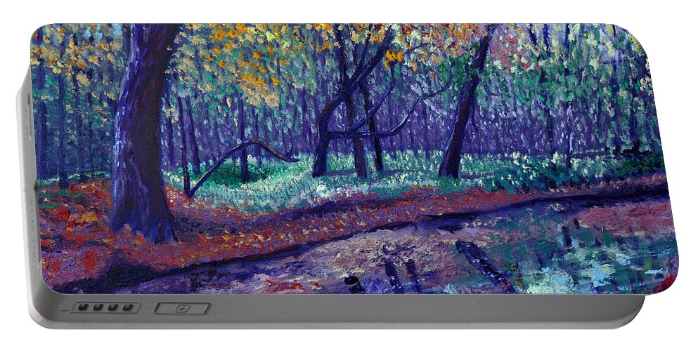 Creek Portable Battery Charger featuring the painting SEWP Creek by Stan Hamilton