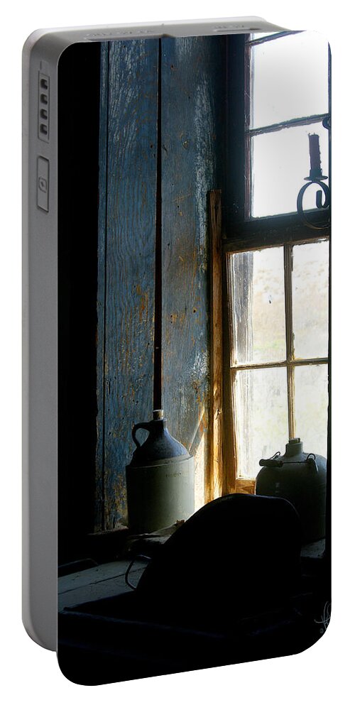 Ghost Town Portable Battery Charger featuring the photograph Shades of Blue by Vicki Pelham