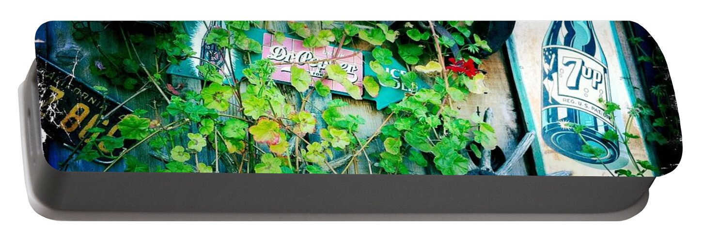 Sign Portable Battery Charger featuring the photograph Sign Wall by Nina Prommer