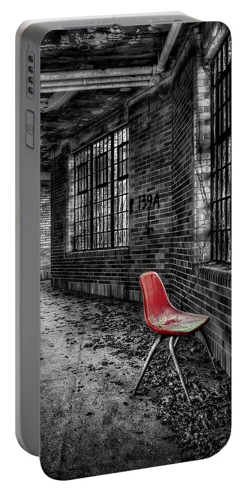 Chair Portable Battery Charger featuring the photograph Silent Anticipations by Evelina Kremsdorf