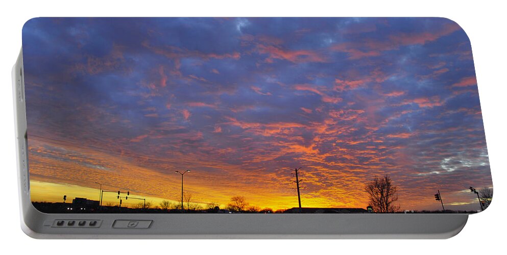 Red Sky Portable Battery Charger featuring the photograph Sky on Fire by Dejan Jovanovic