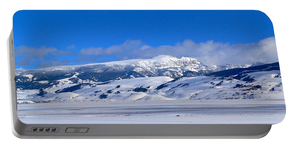 Blue Sky Portable Battery Charger featuring the photograph Sleeping Indian by Eric Tressler