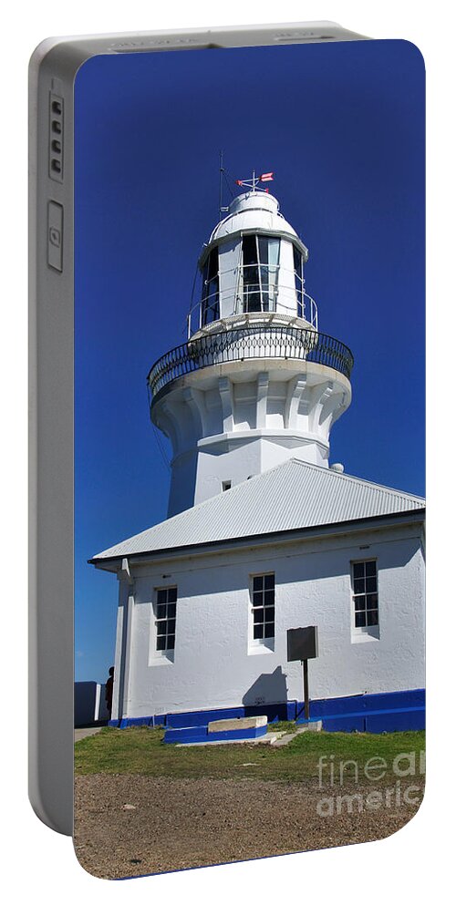Photography Portable Battery Charger featuring the photograph Smoky Cape Lighthouse by Kaye Menner