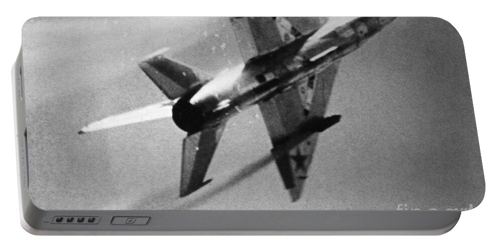 1970s Portable Battery Charger featuring the photograph Soviet Fighter: Mig 21 by Granger