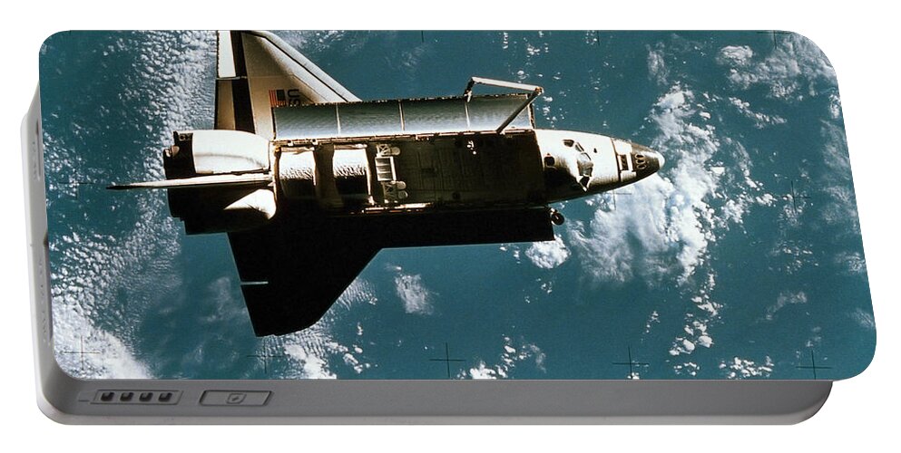 Color Image Portable Battery Charger featuring the photograph Space Shuttle In Space by Stocktrek Images