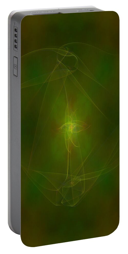 Digital Painting Portable Battery Charger featuring the painting Spatial Freeze by Marie Jamieson