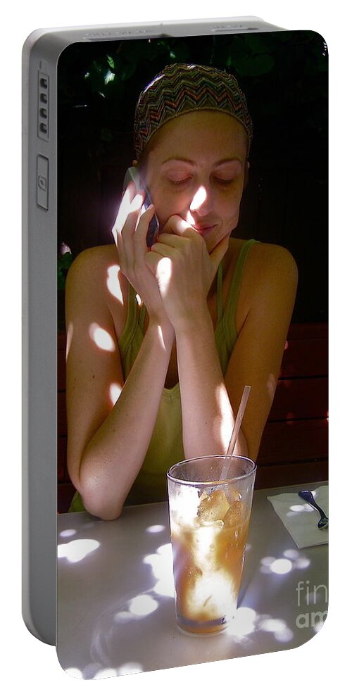 Sunlight Portable Battery Charger featuring the photograph Spotted in Sunlight by LeLa Becker