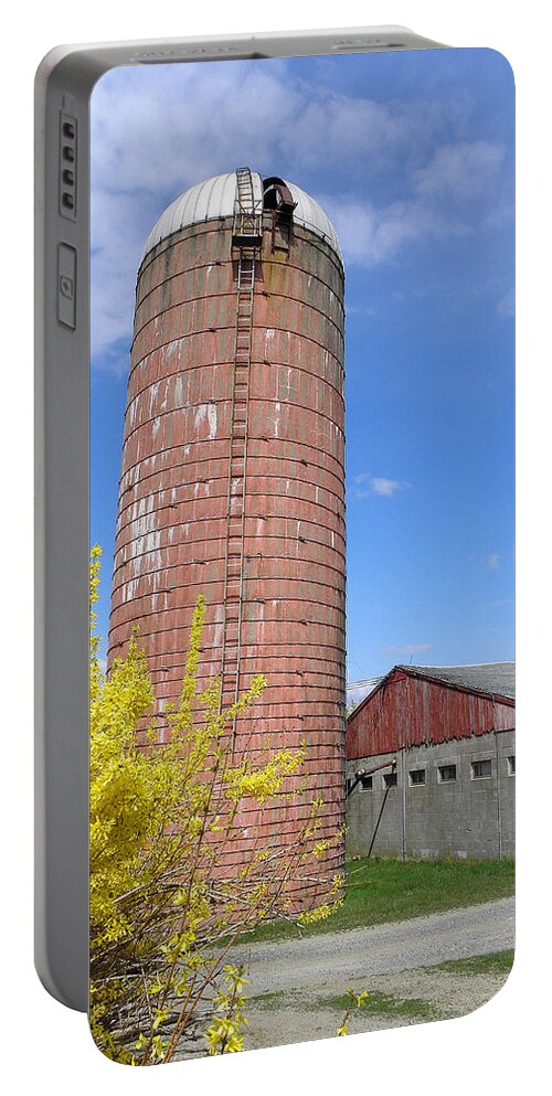 Farm Landscape Portable Battery Charger featuring the photograph Spring Time Back In Time by Kim Galluzzo