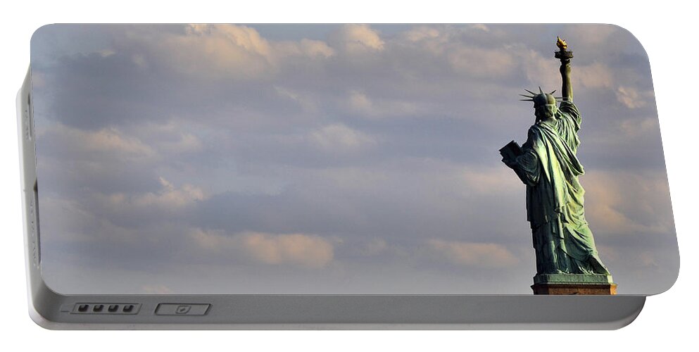 Statue Portable Battery Charger featuring the photograph Statue of Liberty by Zawhaus Photography