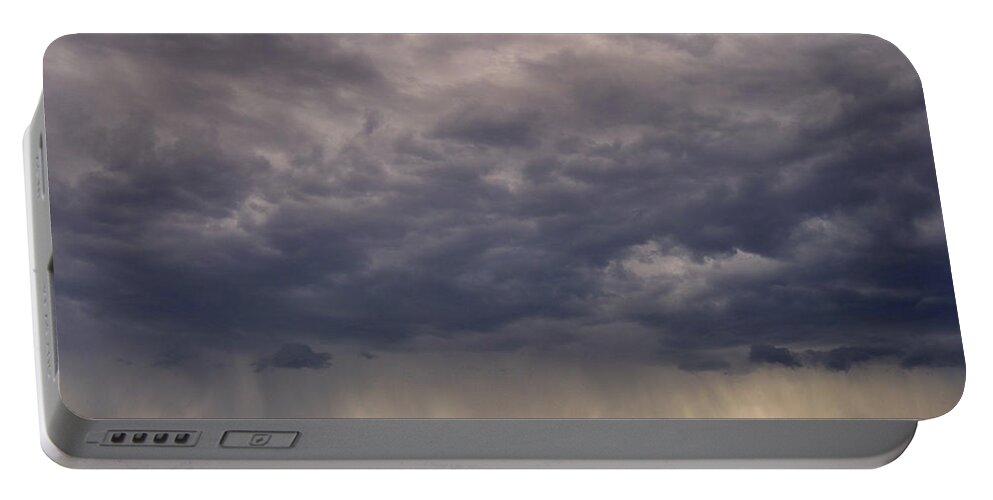 Storm Portable Battery Charger featuring the photograph Storm Over The Mesa by Ron Cline
