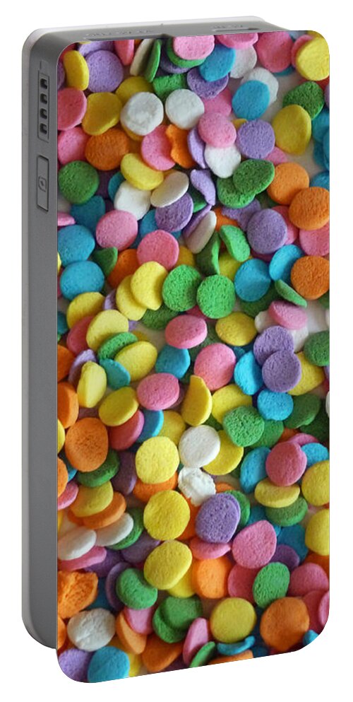 Sugar Confetti Portable Battery Charger featuring the photograph Sugar Confetti by Two Hivelys