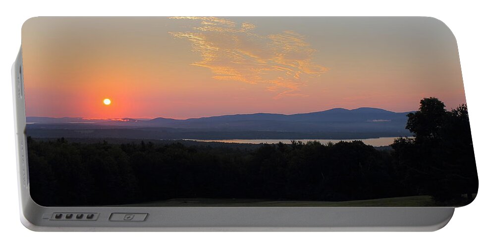 Lake Winnisquam Portable Battery Charger featuring the photograph Sunrise over Lake Winnisquam by Jeff Heimlich